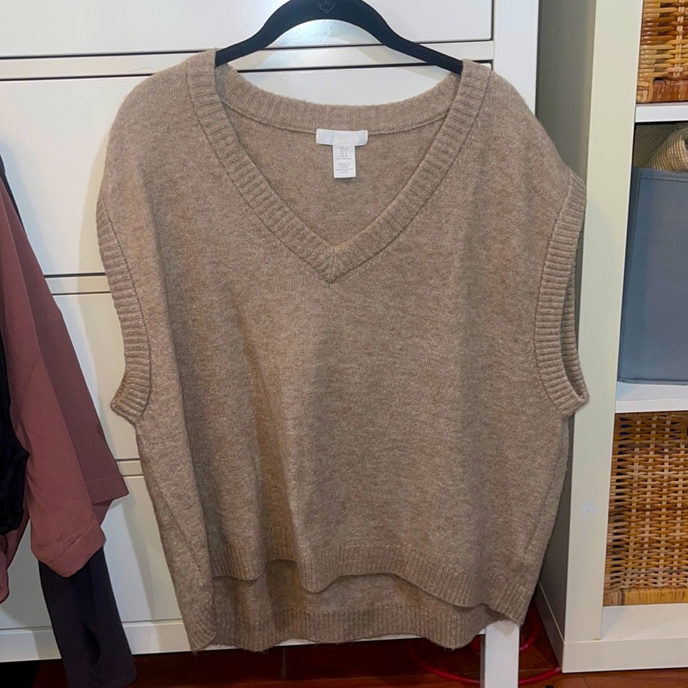 Brown sweater vest